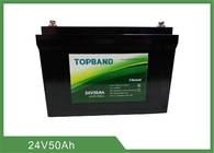 24V 50AH 1kHz Lithium Iron Phosphate Battery MSDS For Leisure